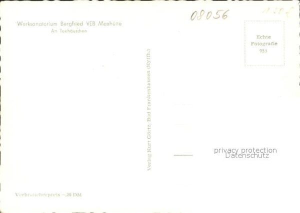 Saalfeld Saale Werksanatorium Bergfried VEB Maxhütte T – Bild 2