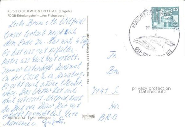 Oberwiesenthal Erzgebirge FDGB Erholungsheim Fichtelberg Pferdeku – Bild 2