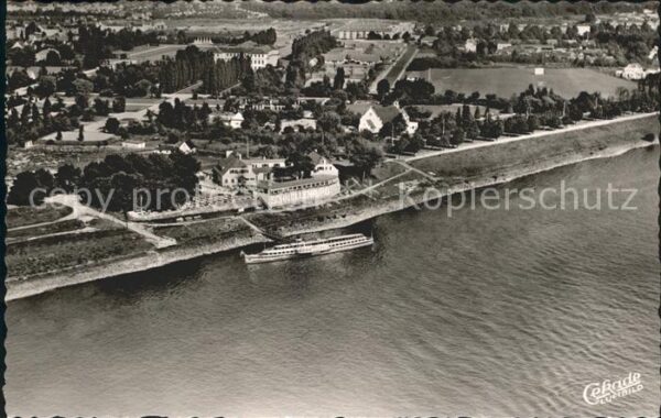 Duesseldorf Fliegeraufnahme Rheinrestaurant Schnell