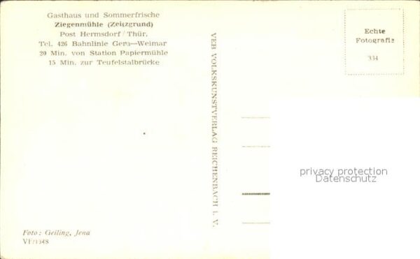 Hermsdorf Thueringen Gasthaus Sommerfrische Ziegenmühle – Bild 2