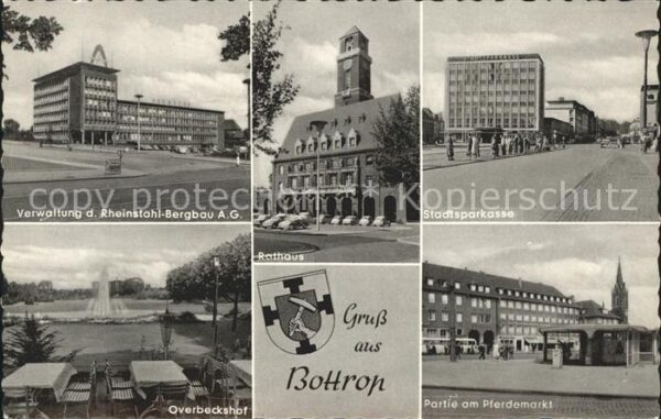 Bottrop Rathaus Stadtsparkasse Pferdemarkt Over