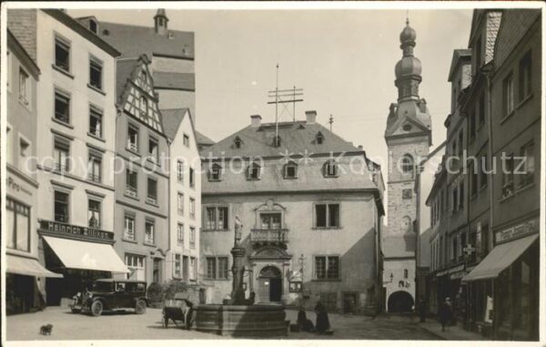 Cochem Mosel Strassenansicht Brunnen Heinrich Zillik