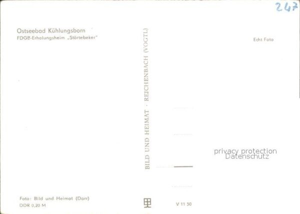 Kuehlungsborn Ostseebad FDGB Erholungsheim Störtebeker – Bild 2