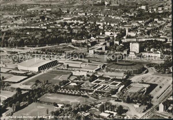 Dortmund Fliegeraufnahme Westfalenhalle