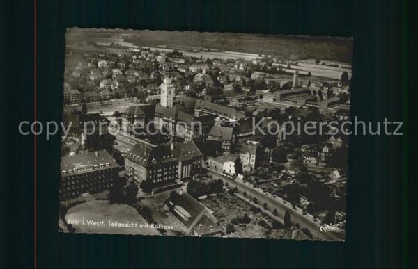 Buer Gelsenkirchen Fliegeraufnahme Teilansicht Rathaus