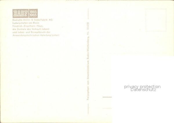 Ludwigshafen Rhein Badische Anilin Soda Fabrik – Bild 2