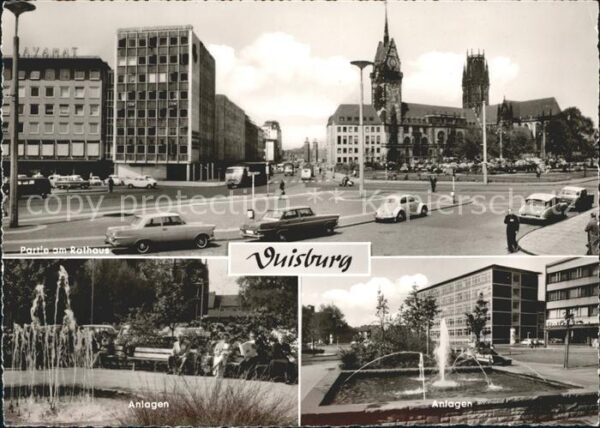 Duisburg Ruhr Rathaus Anlagen Brunnen