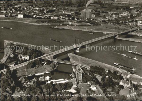 Homberg Duisburg Fliegeraufnahme Hafen Rheinbrücke Duisb