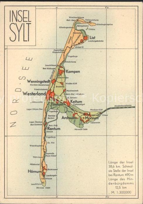 Insel Sylt List Keitum Archsum Morsum Hörnum