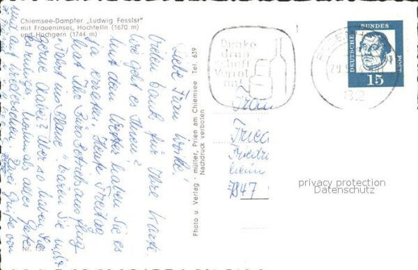 Dampfer Seitenrad Ludwig Fesslsr Fraueninsel Chiemsee Hoc – Bild 2
