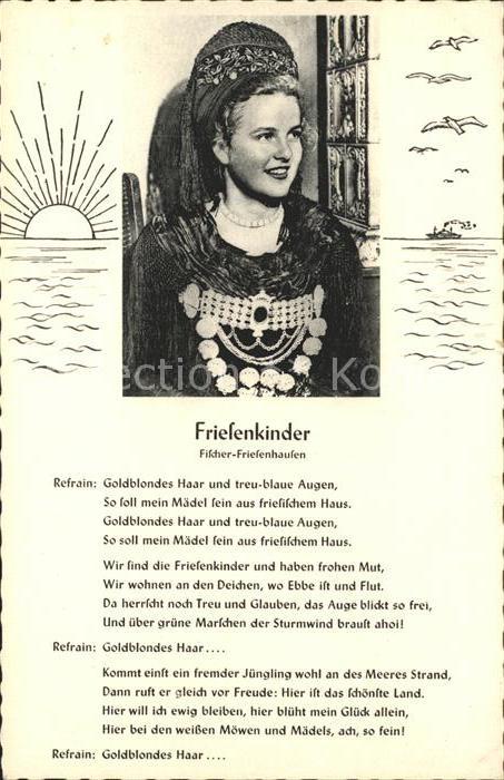 Liederkarte Friesenkinder Fischer-Friesenhausen Tra