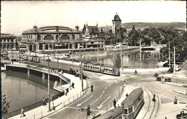 Strassenbahn Zürich Bahnhofbrücke Hauptbahnhof Lande