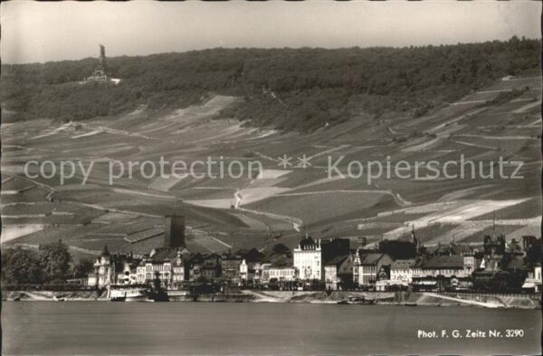 Foto Zeitz F.G. Nr. 3290 Rüdesheim am Rhein Nationaldenkmal