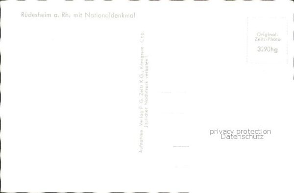 Foto Zeitz F.G. Nr. 3290 Rüdesheim am Rhein Nationaldenkmal – Bild 2