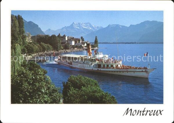 Dampfer Seitenrad Simplon Montreux