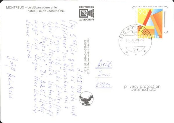 Dampfer Seitenrad Simplon Montreux – Bild 2