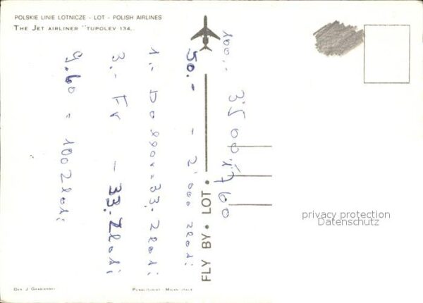 Flugzeuge Zivil Jet Airliner Tupolev 134 Polskie LinieL – Bild 2