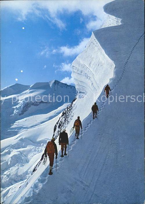 Bergsteigen Klettern Wanderung Biancograt Piz Bernina