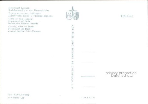 Bach Johann Sebastian Denkmal Thomaskirche Leipzig – Bild 2