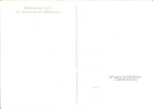 Moessler L. Rothenburg ob der Tauber Alte Fronveste – Bild 2