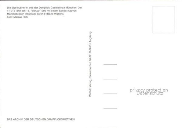 Lokomotive 41-018 Dampflok-Gesellschaft München – Bild 2