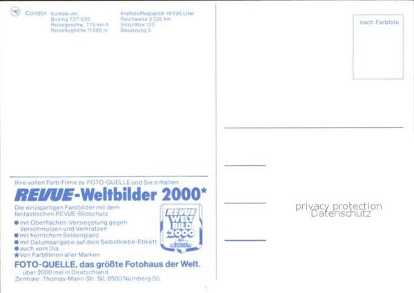 Flugzeuge Zivil Condor Europa-Jet Boeing 737-230 – Bild 2