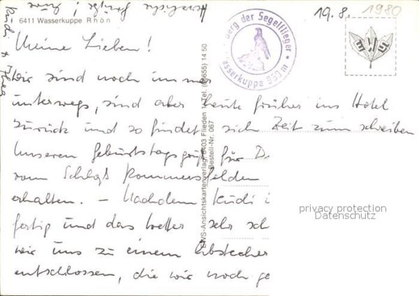 Segelflug Gliding Vol-Voile Vuolo-a-Vela Wasserkuppe Rhön Fliegerdenkmal – Bild 2