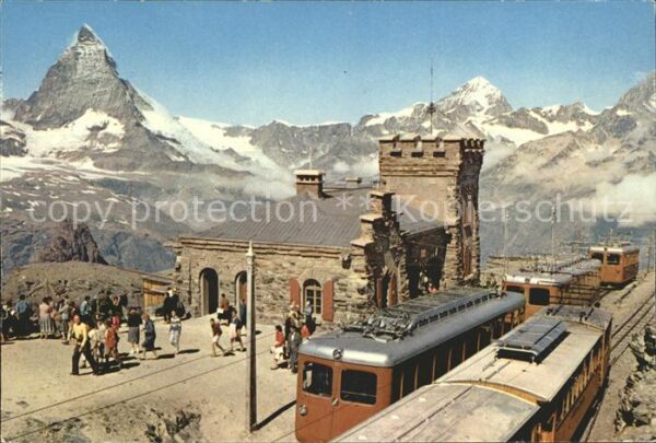 Zahnradbahn Sation Gornergrat Zermatt Matterhorn Dt