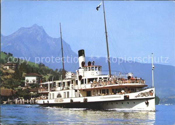 Dampfer Seitenrad Stadt Luzern Vierwaldstättersee