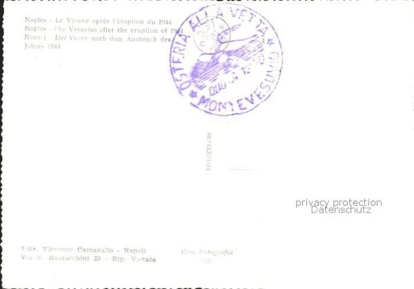 Vulkane Geysire Vulcans Geysers Vesuvio dopo l'eruzione 1944 Napoli – Bild 2