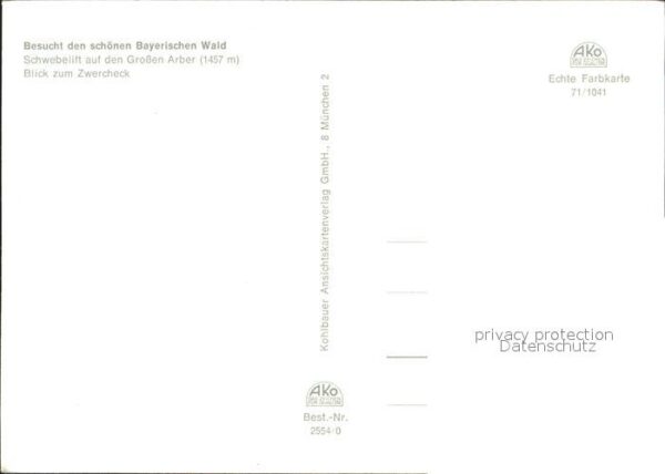 Sessellift Großer Arber Zwercheck Bayerischer Wald – Bild 2