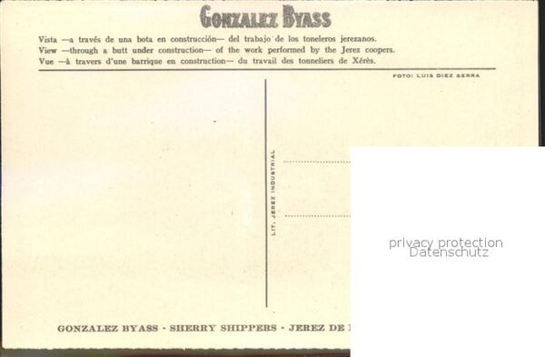 Alkohol Sherry Gonzalez Byass Bota en Construcc – Bild 2