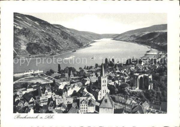 Bacharach Rhein Ortsansicht Dampfer