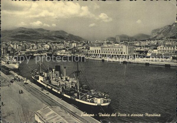 Palermo Sicilia Veduta Porto stazione Marittima Dampfer