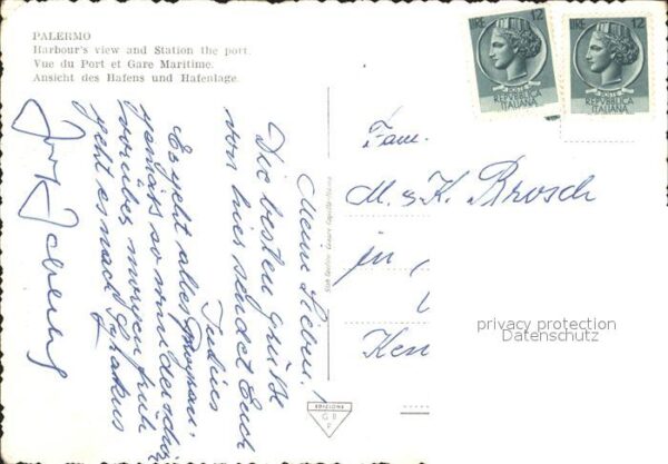 Palermo Sicilia Veduta Porto stazione Marittima Dampfer – Bild 2