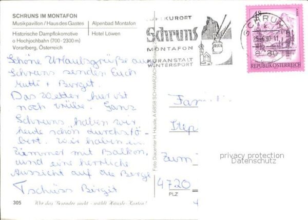 Schruns Vorarlberg Musikpavillon Haus Gastes Alpenbad Damp – Bild 2