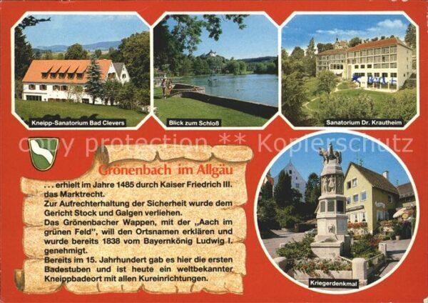 Groenenbach Bad Kneipp Sanatorium Bad Clevers Schloss S