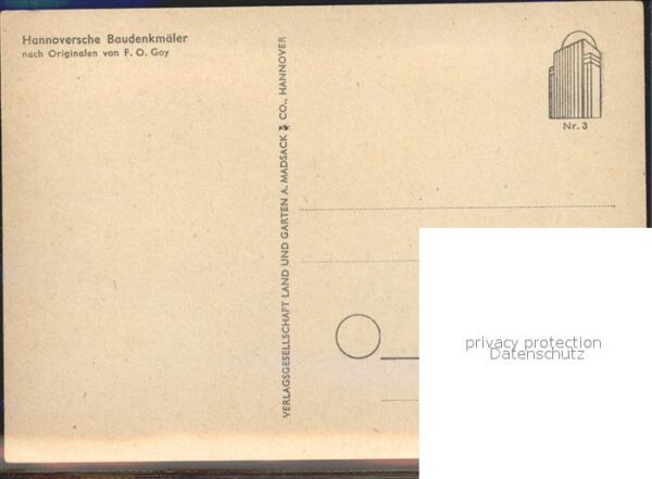 Hannover Baudenkmäler nach Originalen von F O Go – Bild 2