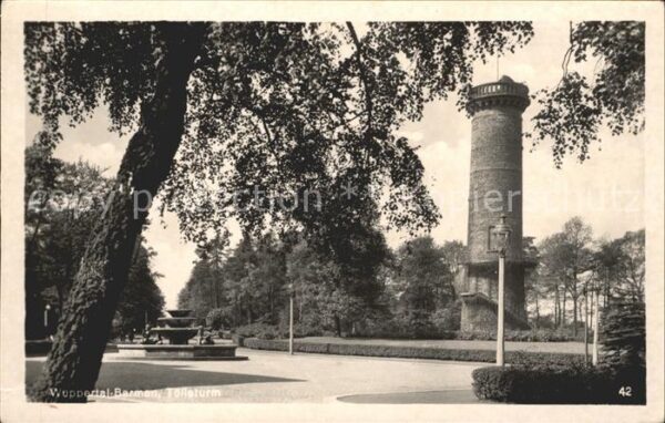 Barmen Wuppertal Park mit Tölleturm