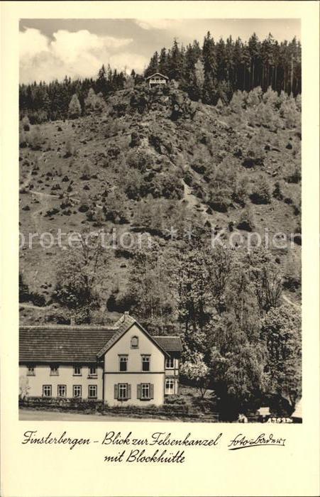 Finsterbergen mit Blockhütte und Felsenkanzel