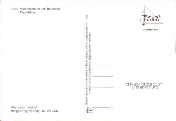 Friedrichshafen Bodensee Fliegeraufnahme Altstadt am See – Bild 2