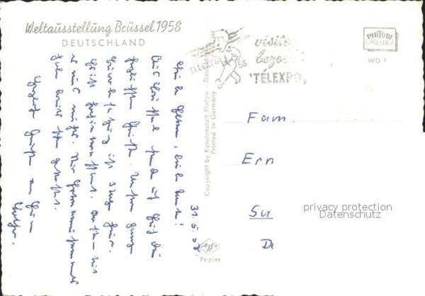 Bruessel Bruxelles Weltausstellung Pavillon Deutschland – Bild 2