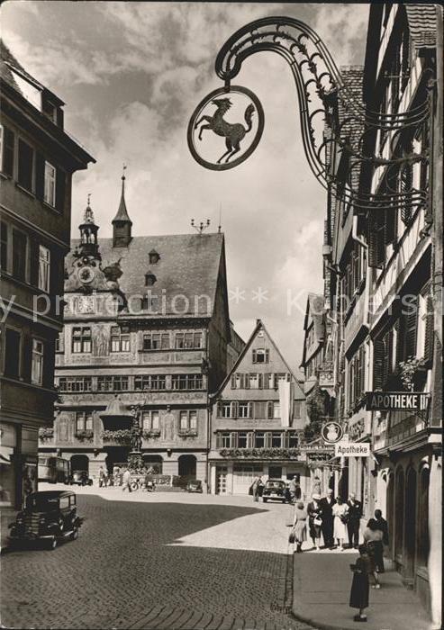 Tuebingen Marktplatz mit Rathaus