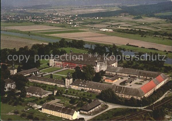 Corvey Fliegeraufnahme Schloss und Reichsabtei