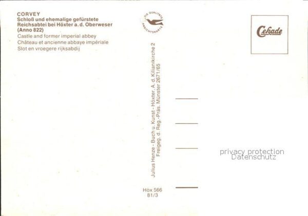 Corvey Fliegeraufnahme Schloss und Reichsabtei – Bild 2