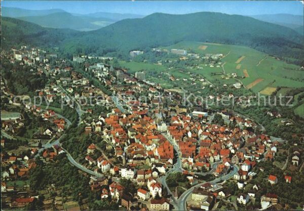 Bad Wildungen Fliegeraufnahme Altstadt und Kurviertel