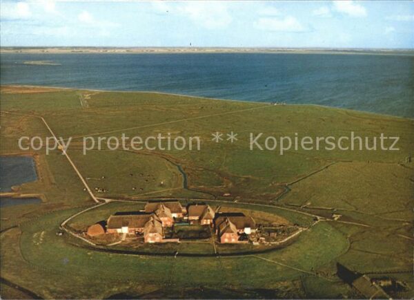 Hallig Groede Fliegeraufnahme Insel kleinste Gemeinde