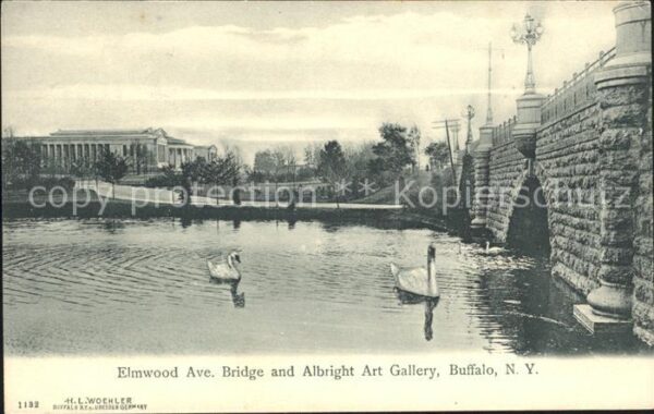 Buffalo New York Elmwood Ave Bridge Albright Art Gallery