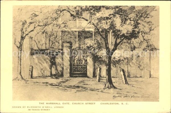 Charleston South Carolina The Marshall Gate Church Street Künstle