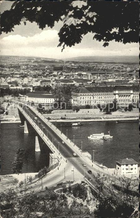 Koblenz Rhein Neue Rheinbrücke und Schloss